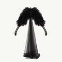 Black Tulle Construction Cape