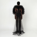Black Tulle Construction Cape