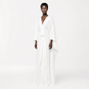White Draped Wrap Dress