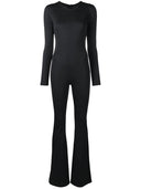 Long-sleeved flared jumpsuit