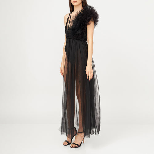 Lace Deconstructed Ruffled Bodysuit