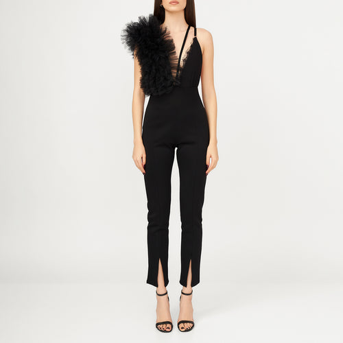 Lace Deconstructed Ruffled Bodysuit