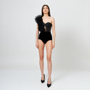High-Waisted Velvet Micro Pants