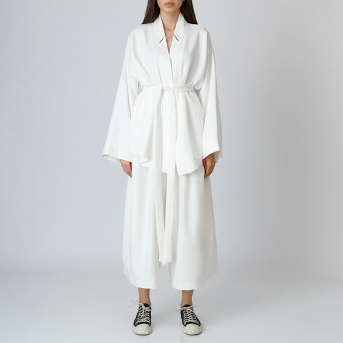 Fluid Cotton-Blend  Wrap Blazer