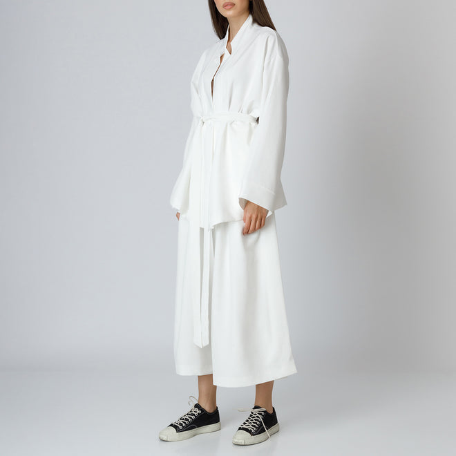 Fluid Cotton-Blend Trousers