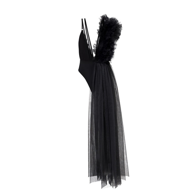 Lace Deconstructed Ruffled Bodysuit