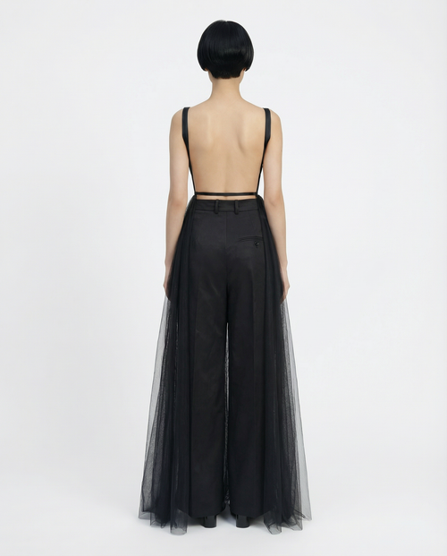 Deconstructed Lace and Tulle Overall Dress