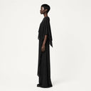 Black Cape-Draped Ensemble