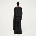 Black Cape-Draped Ensemble