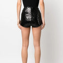 Embellished Black Sequin Micro Pants