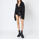 Embellished Black Sequin Micro Pants