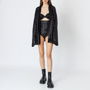 Embellished Black Sequin Micro Pants