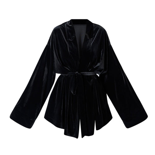 Velvet Belted Blazer