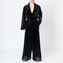Velvet Wrap Blazer