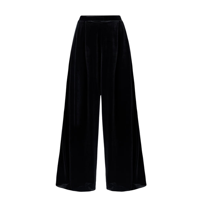 Signature Wrap-Around Velvet Cropped Trousers