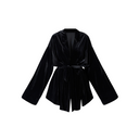 Velvet Wrap Blazer