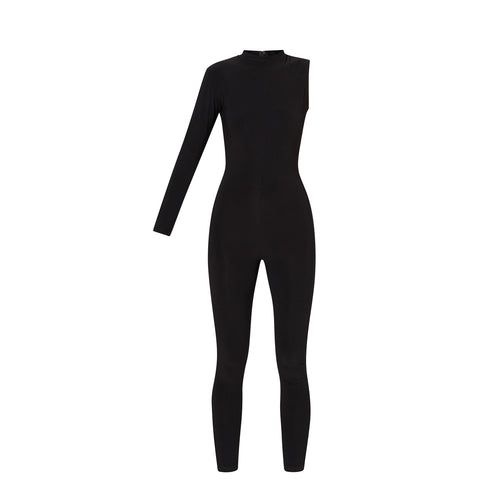 Asymmetrical Long-sleeved Jumpsuit