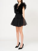 Ruffled Tulle Minidress