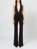 Halterneck Flared Jumpsuit