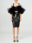 Ruffled Tulle Top