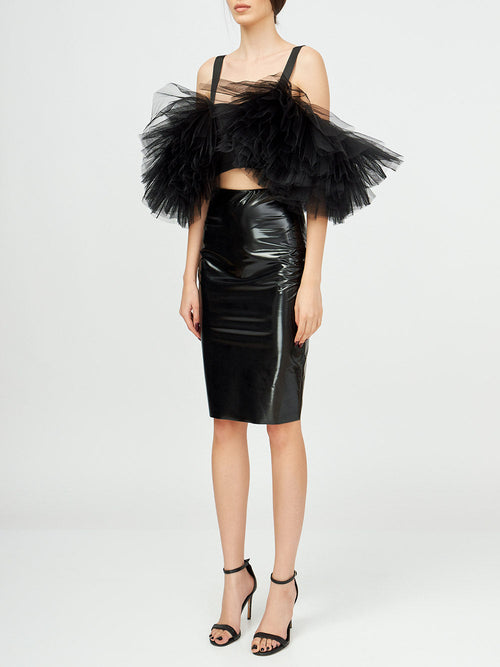 Ruffled Tulle Top