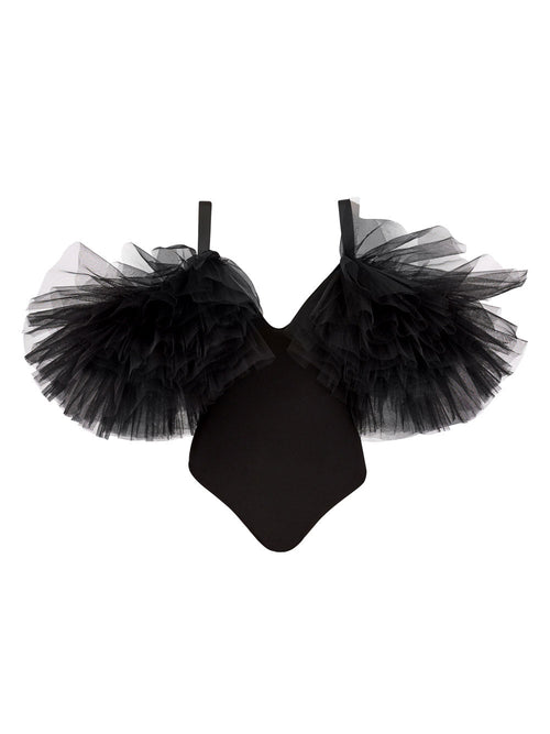 Signature Tulle trimmed Symmetrycal Bodysuit