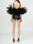 Signature Tulle trimmed Symmetrycal Bodysuit