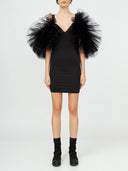Tulle Ruffle Mini Dress