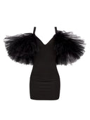 Tulle Ruffle Mini Dress