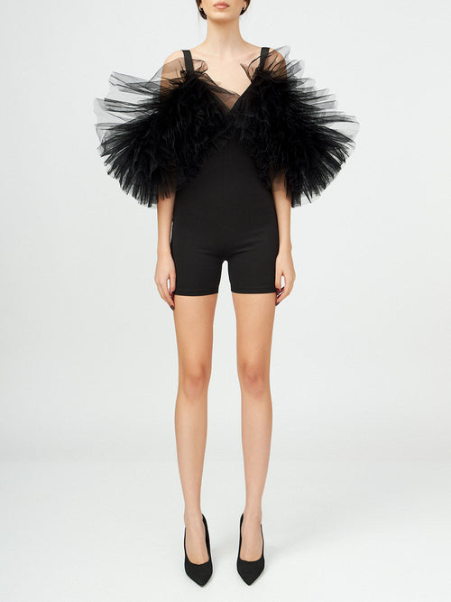 Tulle Ruffle Playsuit
