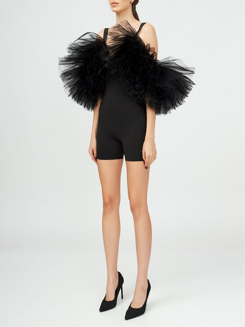 Tulle Ruffle Playsuit
