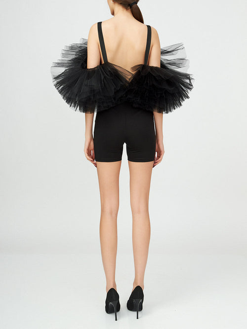 Tulle Ruffle Playsuit