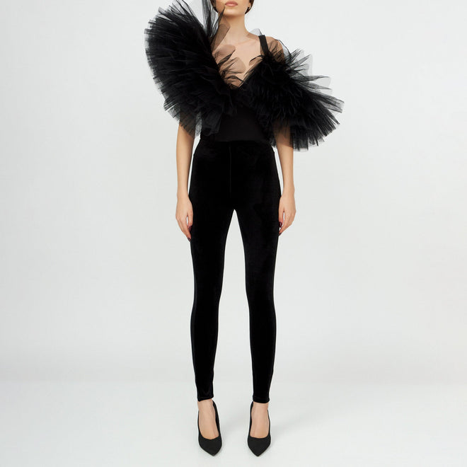 Signature Tulle-trimmed Bodysuit