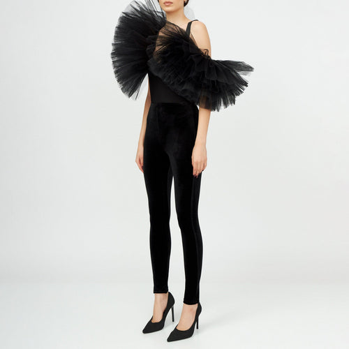 Signature Tulle-trimmed Bodysuit