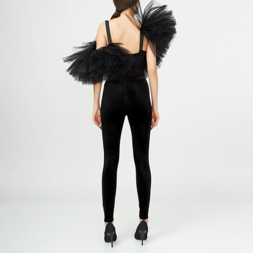 Signature Tulle-trimmed Bodysuit