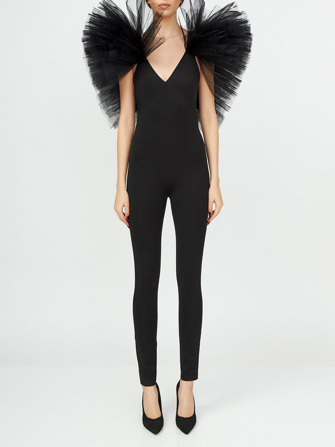 Ruffle and Strap Jumpsuit