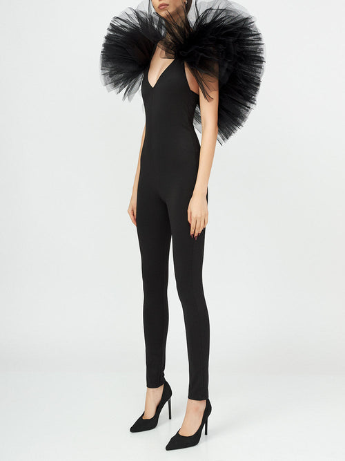 Ruffle and Strap Jumpsuit