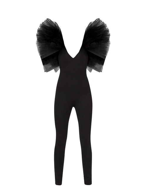 Ruffle and Strap Jumpsuit