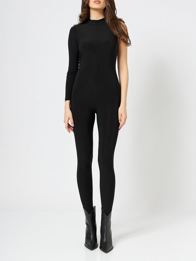 Asymmetrical Long-sleeved Jumpsuit
